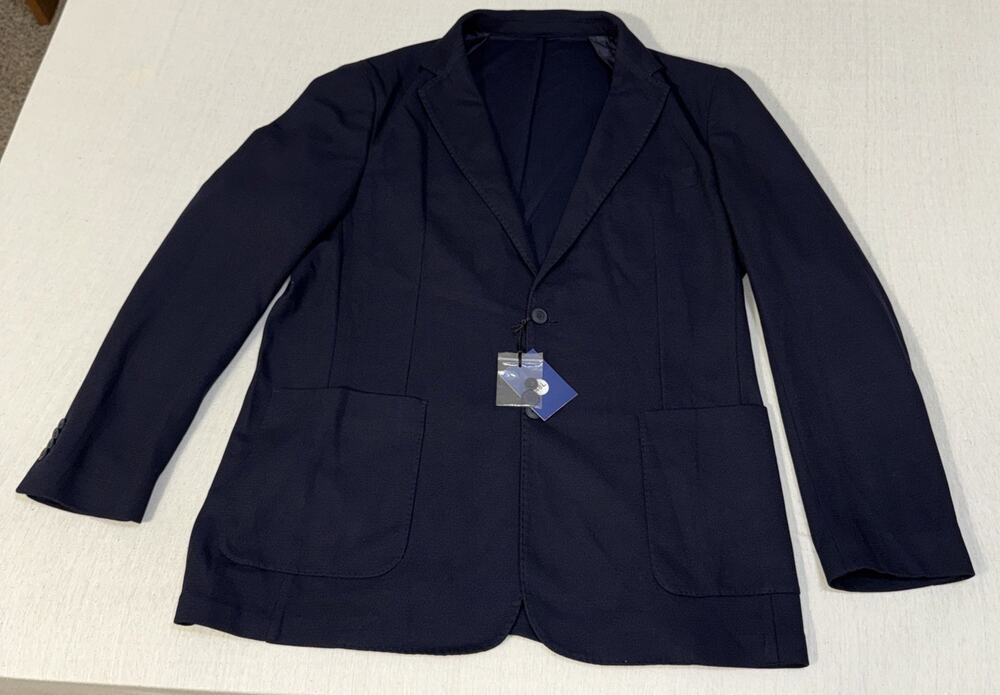 Collars And Co Knit Maverick Blazer Navy Mens Sz 48L NWT(2898)